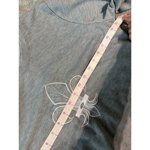 Royal Standard Classic Fleur Sweatshirt Gray/White Size Medium Crew Neck Women - Picture 7 of 7